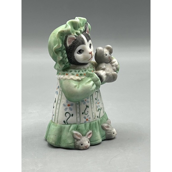 Vintage Kitty Cucumber Ellie Ready for Bed 1987 Schmid Black and White Kitty - Picture 6 of 7